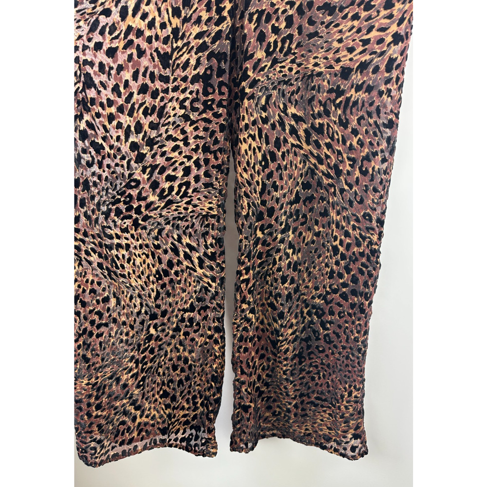 Camila Coelho Revolve Ivanna Pant Animal Leopard Print Burnout Sheer Small Tall - Picture 9 of 16